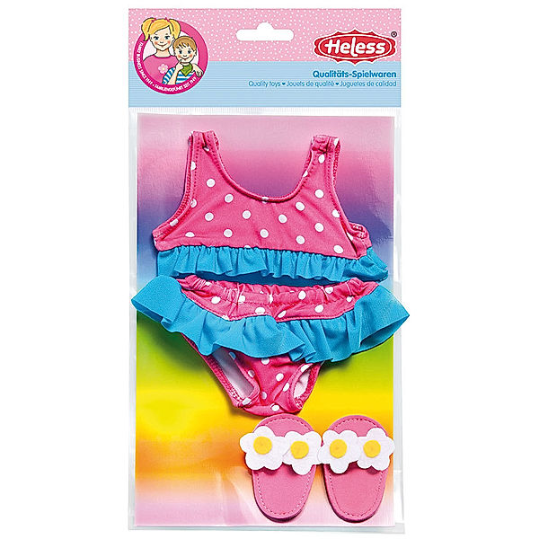 Heless Puppen-Bikini mit Badeschläpchen klein (28-35 cm)