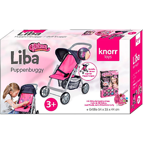 Knorrtoys Puppen-Buggy Liba mit Glitza, GH-Exkl.