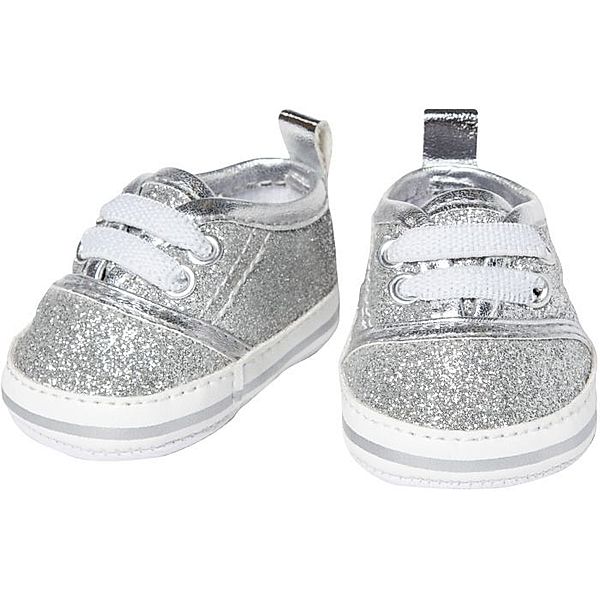 Heless Puppen-Glitzer-Sneakers, silber, Gr. 38-45 cm