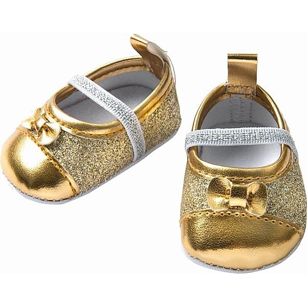 Heless Puppen-Glitzerballerinas, gold, Gr. 38-45 cm