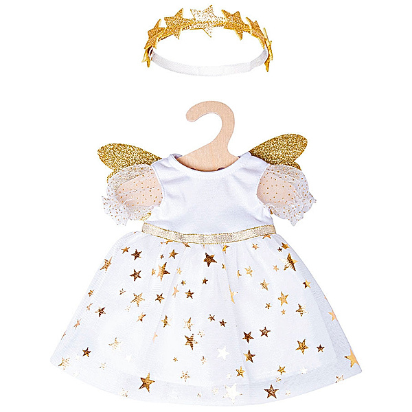 Heless Puppen-Kleid SCHUTZENGEL (35-45 cm) mit Sternen-Haarband