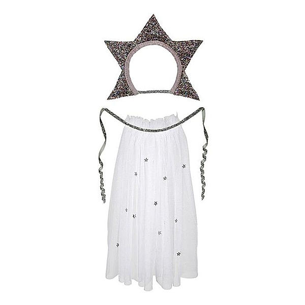 Meri Meri Puppen-Kostüm STAR (49cm) in weiß/silber