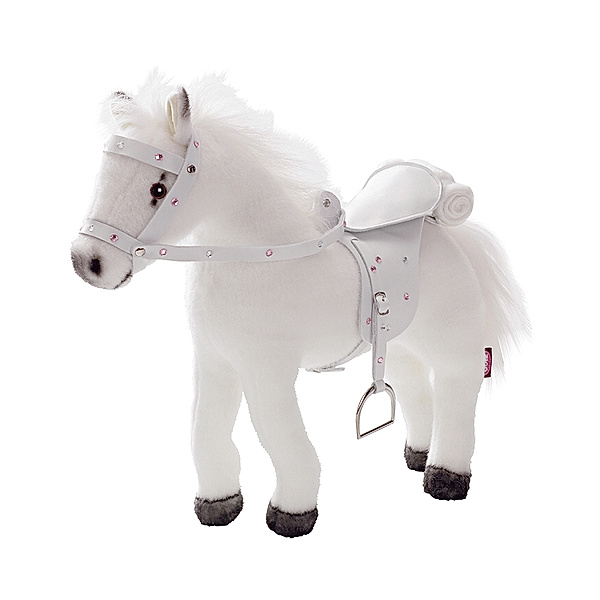 Götz Puppen-Pferd WEIßER BLITZ mit Sound 4-teilig in weiß