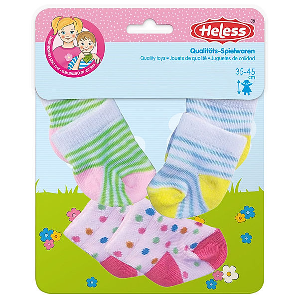 Heless Puppen-Söckchen HAPPY COLOR (35-45cm) 3er Pack