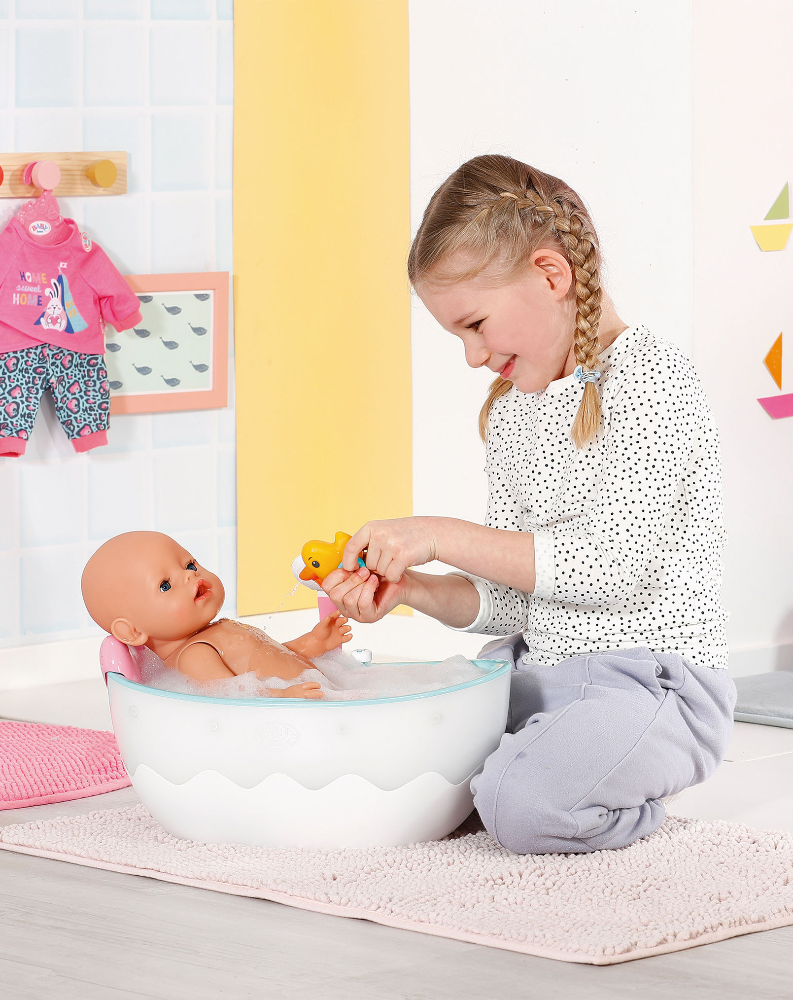 BADEWANNE hellblau BABY kaufen Puppen-Zubehör weiß - born® in