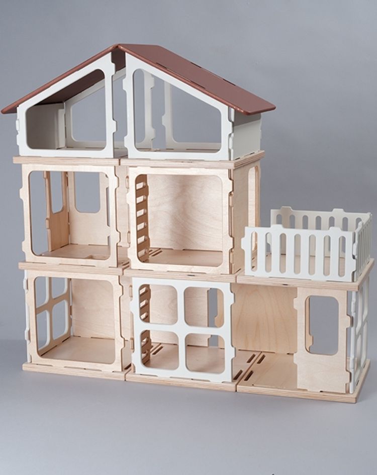 Puppenhaus-Bauset VILLA aus Holz kaufen | tausendkind.ch