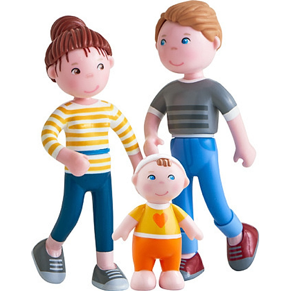 HABA Puppenhaus-Figuren LITTLE FRIENDS – FAMILIE 3-teilig