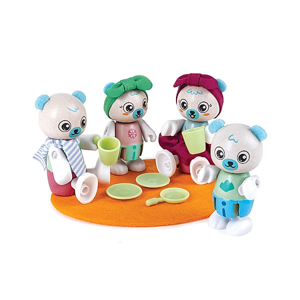 Hape Puppenhaus-Figuren POLAR BEAR FAMILY 10-teilig in bunt