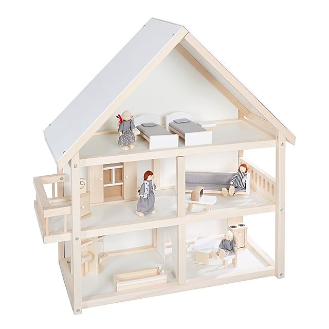 Puppenhaus Holz Farbe: weiß kaufen | tausendkind.de