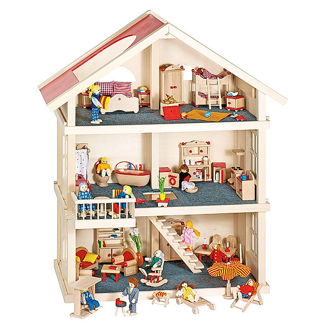Puppenhaus mit 3 Etagen kaufen | tausendkind.de