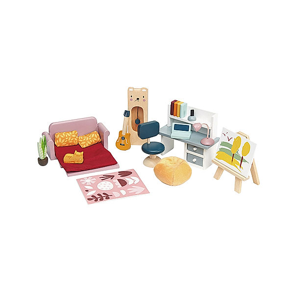 Tender Leaf Toys Puppenhaus-Möbel ARBEITSZIMMER 27-teilig