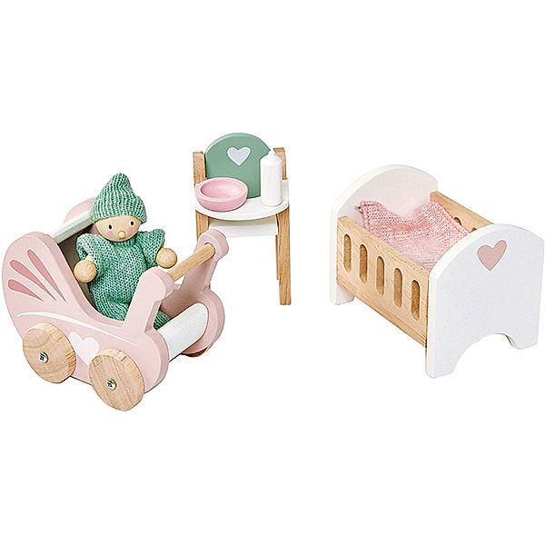 Tender Leaf Toys Puppenhaus-Möbel KINDERSTUBE 7-teilig