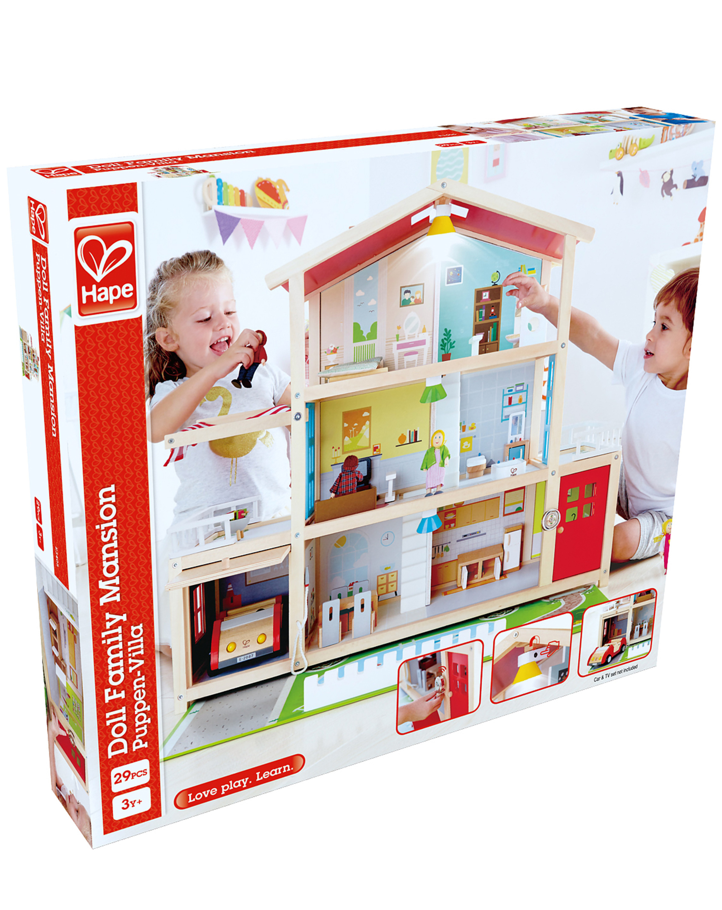Puppenhaus PUPPEN-VILLA aus Holz kaufen | tausendkind.de