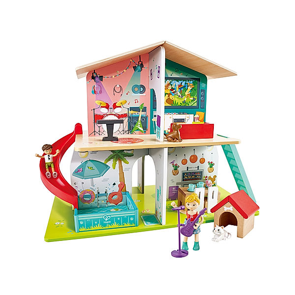 Hape Puppenhaus ROCK & SLIDE in bunt