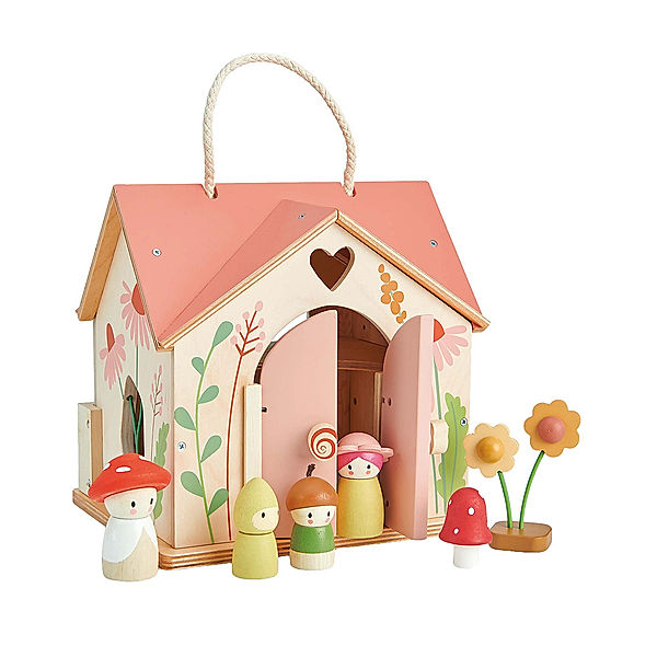 Tender Leaf Toys Puppenhaus VILLA ROSE (42x28x8) mit Zubehör