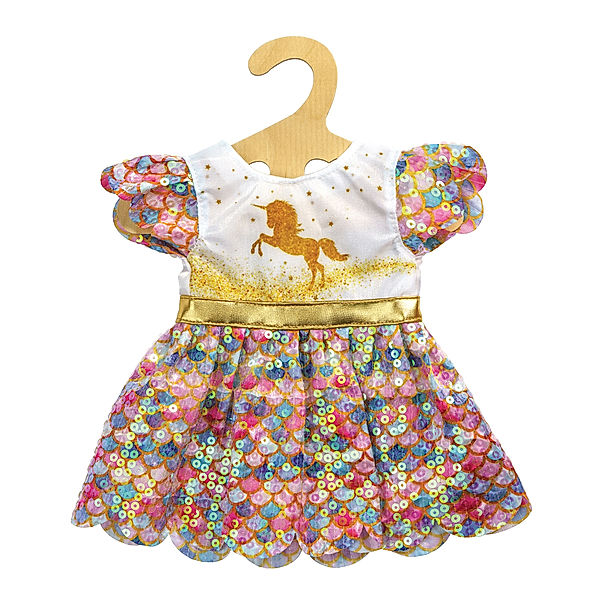 Heless Puppenkleid GLITZER EINHORN GOLDY (28-35 cm) in bunt