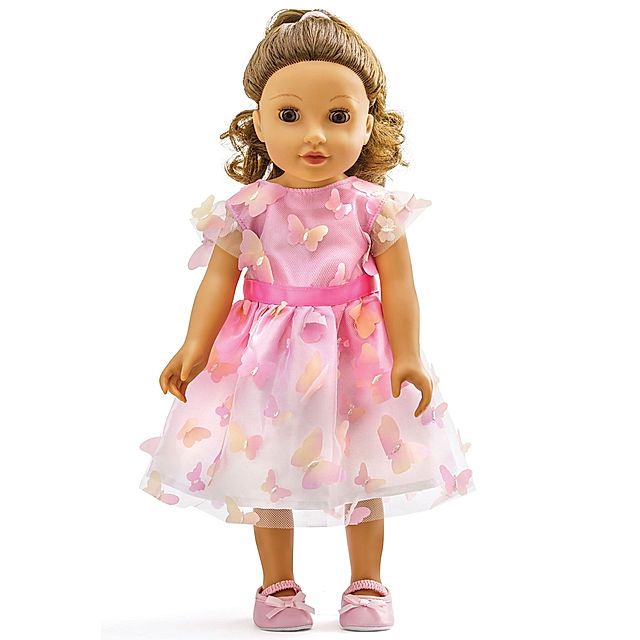 Puppenkleid MARIPOSA 28-35 cm in pink kaufen | tausendkind.de