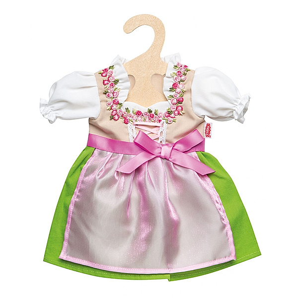 Heless Puppenkleidung DIRNDL HEIDI (35-45cm) mit Schürze in rosa/grün