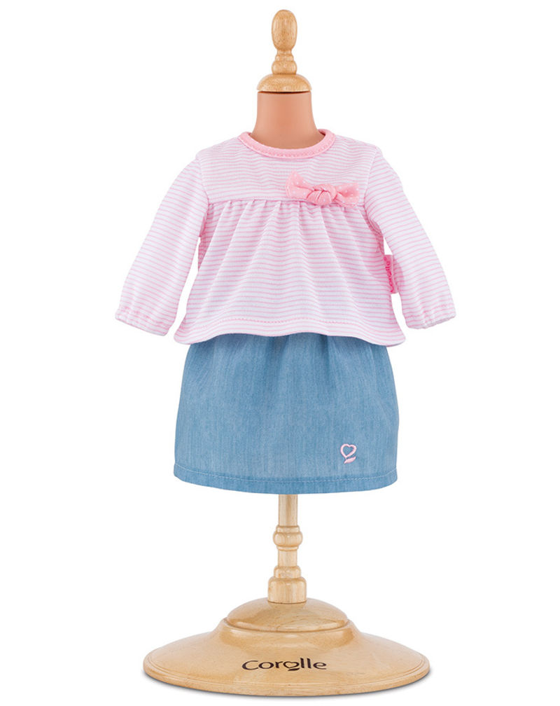 Puppenkleidung JEANS & BLUSE 36-42 cm in rosa blau kaufen
