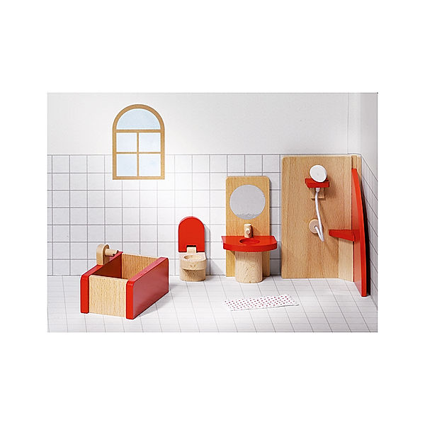 Goki Puppenmöbel Badezimmer 5-teilig