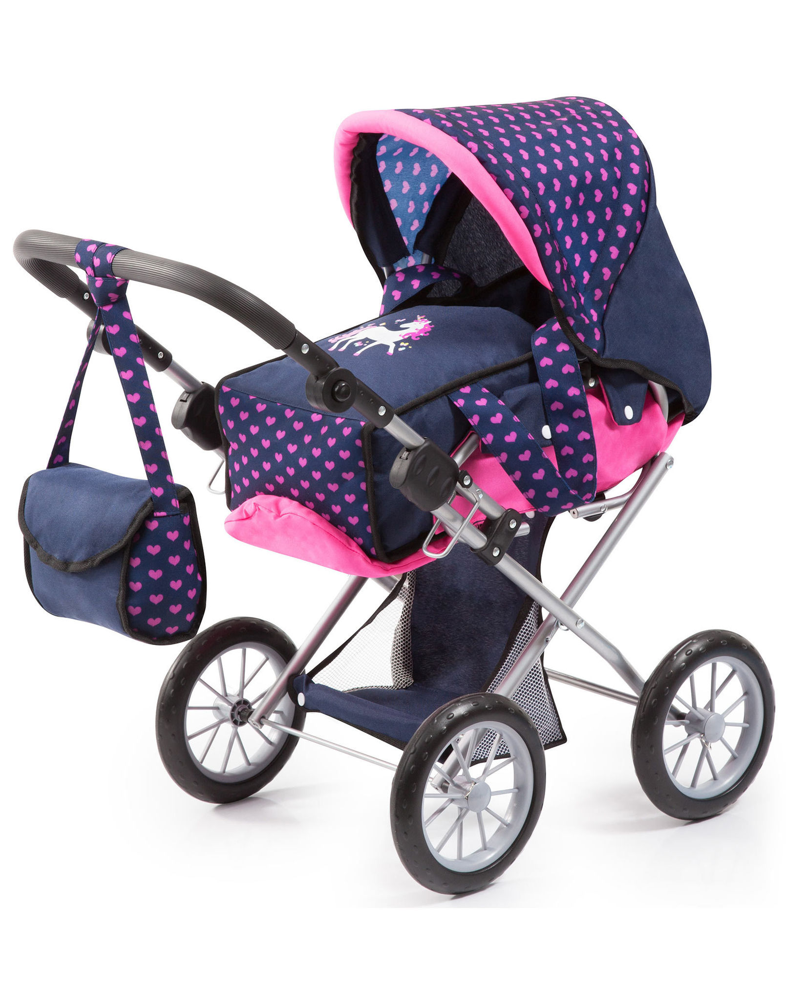 Puppenwagen CITY STAR UNICORN 3-teilig in blau pink kaufen