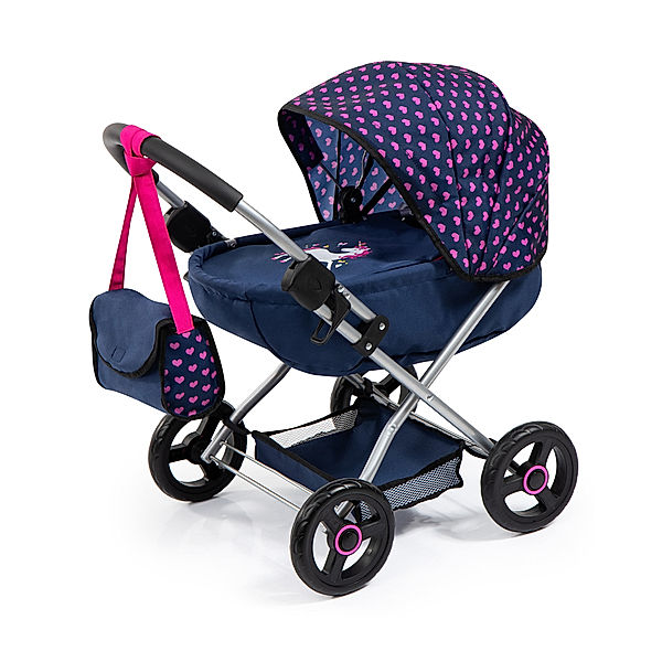 Bayer  Design Puppenwagen COSY UNICORN 4-teilig in blau