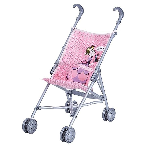 Petit jour Puppenwagen COUCOU gemustert in pink/rosa