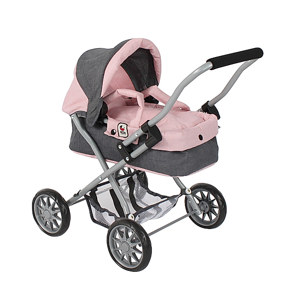 Bayer Chic 2000 Puppenwagen SMARTY in anthrazit/rosa