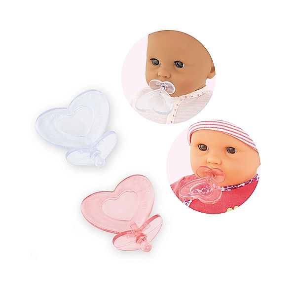 Corolle Puppenzubehör SCHNULLER (30cm) 2er-Set in rosa/transparent