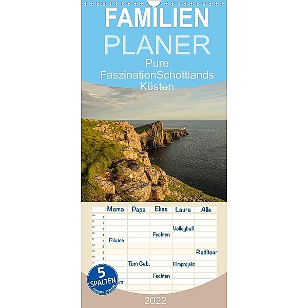 Pure Faszination - Schottlands Küsten - Familienplaner hoch (Wandkalender 2022 , 21 cm x 45 cm, hoch), Andrea Potratz
