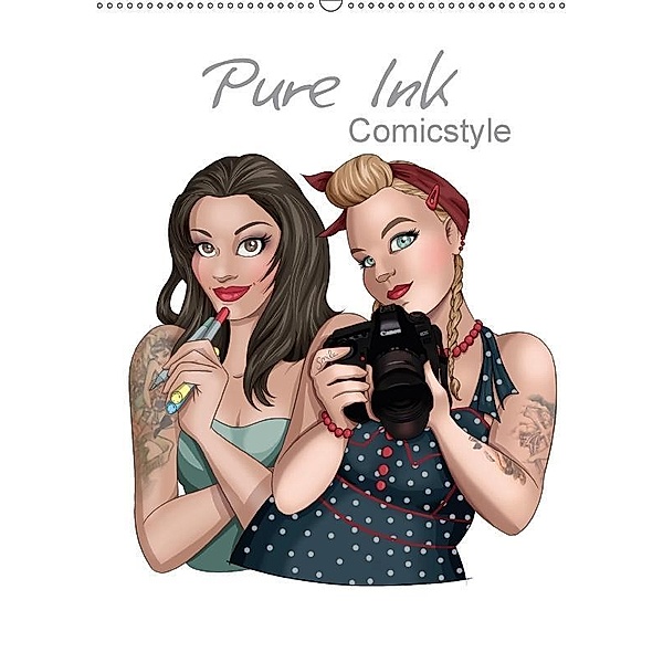 Pure Ink - Comicstyle (Wandkalender 2017 DIN A2 hoch), Britta Oelschläger