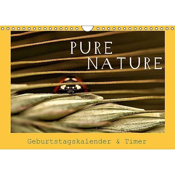 Pure Nature - Geburtstagskalender & Timer (Wandkalender immerwährend DIN A4 quer), Cathrin Kaden