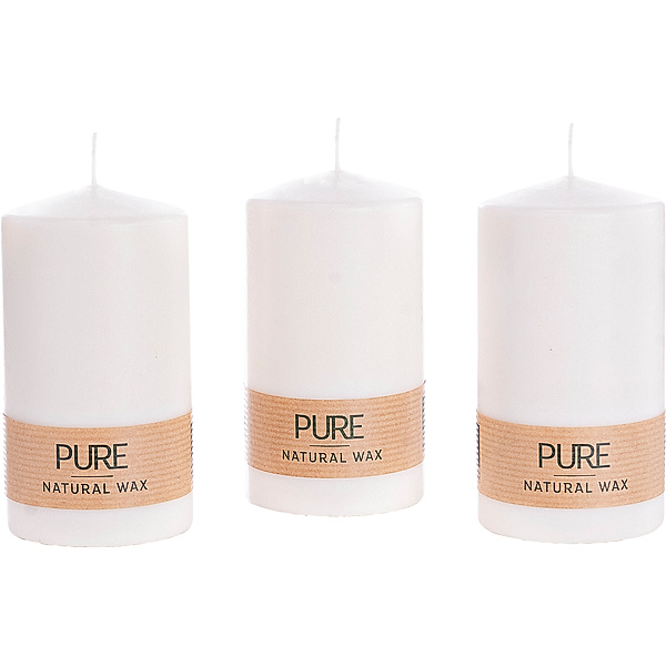 Pure Safe Candle 3er-Set (Farbe: natural)