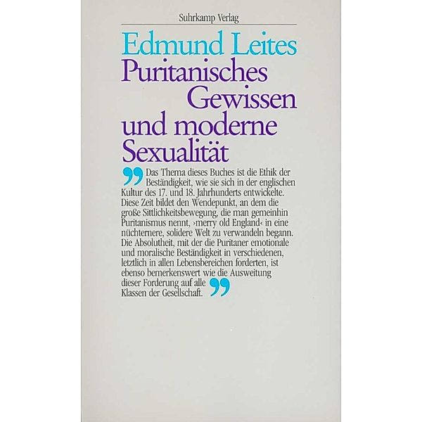 Puritanisches Gewissen und moderne Sexualität, Edmund Leites
