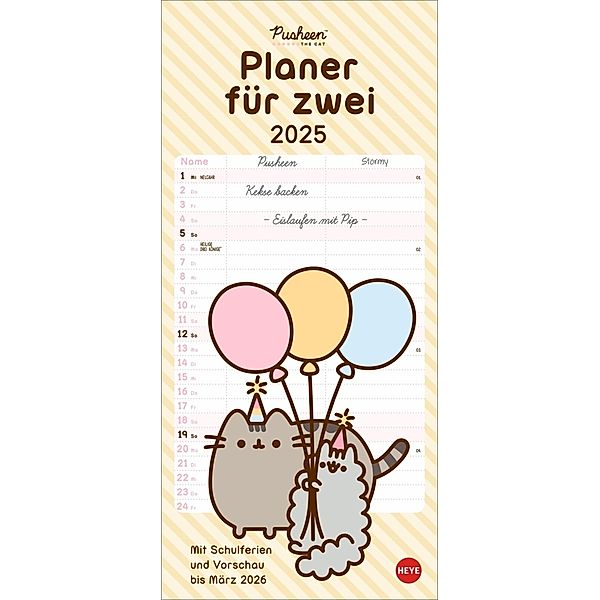 Pusheen Planer für zwei 2025