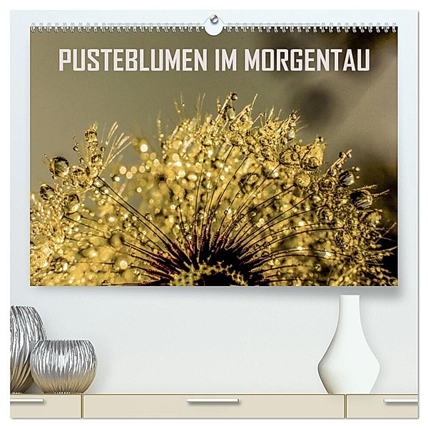 Pusteblumen im Morgentau (hochwertiger Premium Wandkalender 2024 DIN A2 quer), Kunstdruck in Hochglanz, reinhard sock