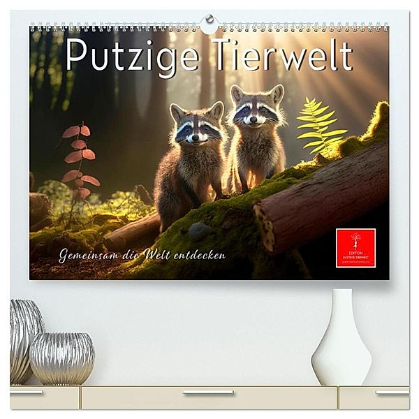 Putzige Tierwelt - gemeinsam die Welt entdecken (hochwertiger Premium Wandkalender 2024 DIN A2 quer), Kunstdruck in Hochglanz, Peter Roder