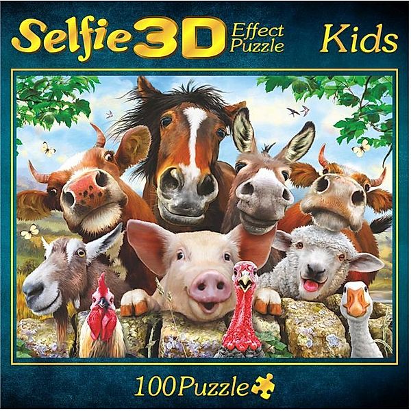 Puzzle 3D Effekt Meine Farm Selfie 100 Teile
