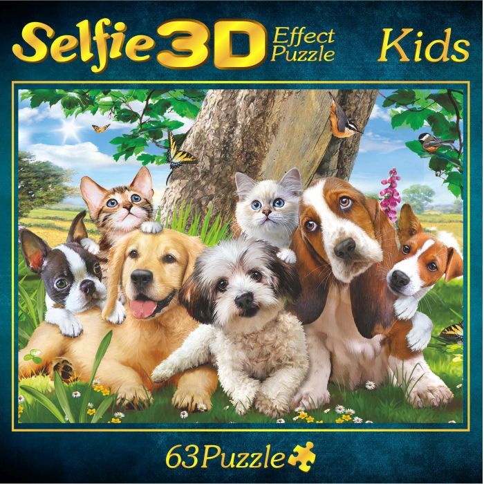 Puzzle 3D Effekt Erlebnis Zoo Selfie 63 Teile 