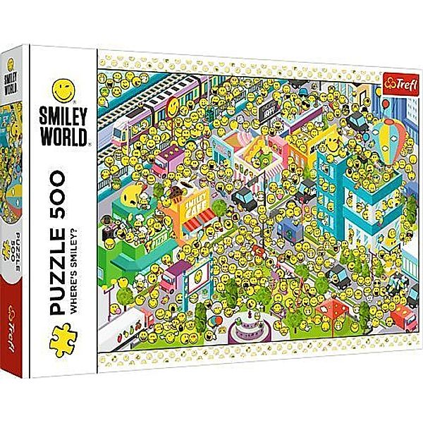 Trefl Puzzle 500  Smiley World - Wo ist das Smiley