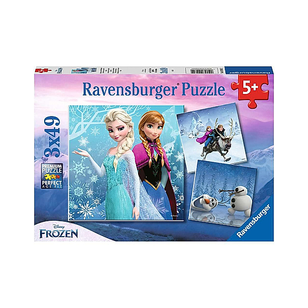 Ravensburger Verlag Puzzle ABENTEUER IM WINTERLAND 3x49-teilig