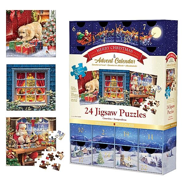 Puzzle Adventskalender - 1200 Teile Classic Christmas