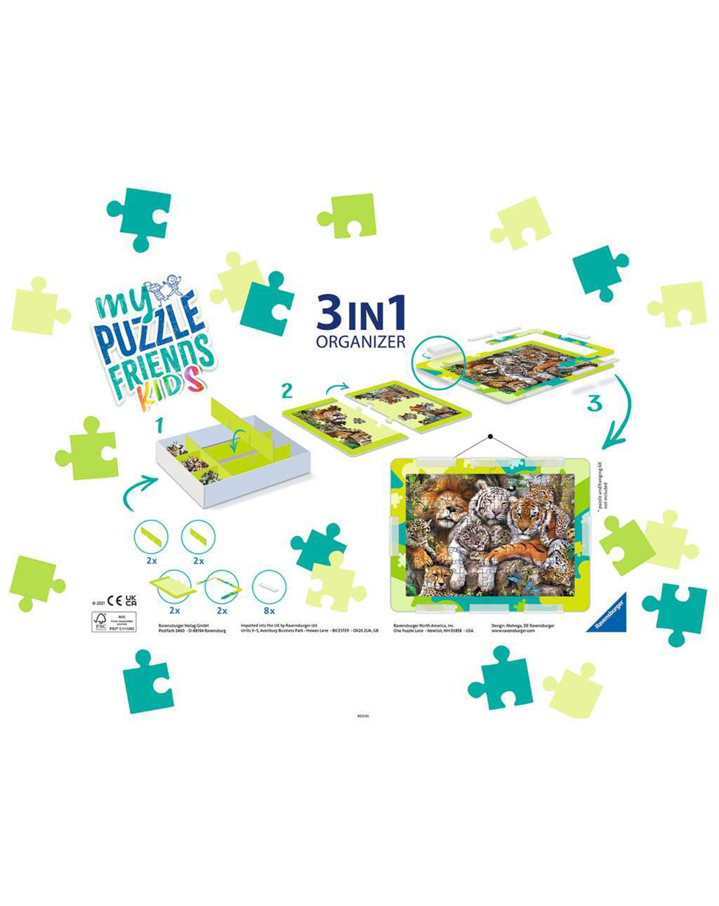 Puzzle-Aufbewahrung 3IN1 ORGANIZER für 100 - 300 XXL Teile in grün |  Weltbild.ch