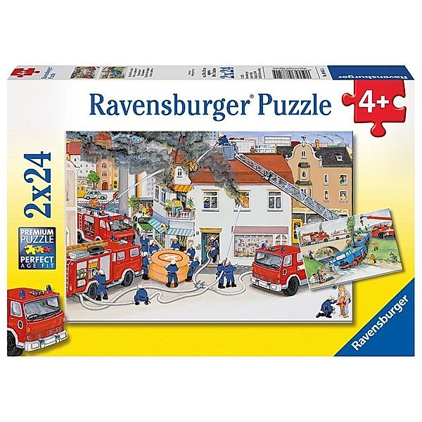 Ravensburger Verlag Puzzle Bei der Feuerwehr 2x24