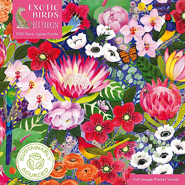 Flechsig, BrownTrout Puzzle - Bex Parkin, Exotische Vögel, Flame Tree Publishing