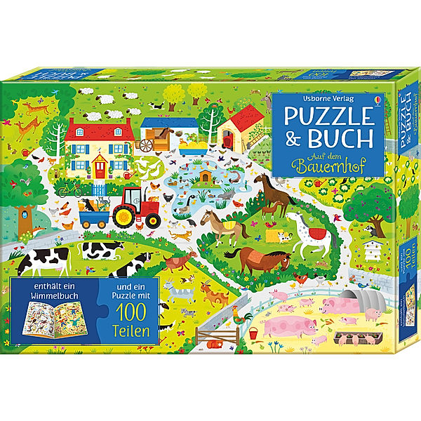 Usborne Verlag Puzzle & Buch – Auf dem Bauernhof, Kirsteen Robson