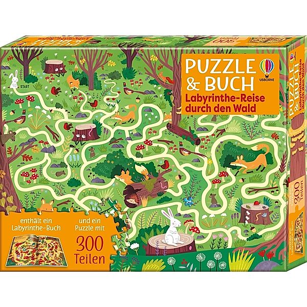 Usborne Verlag Puzzle & Buch: Labyrinthe-Reise durch den Wald, Kate Nolan, Sam Smith