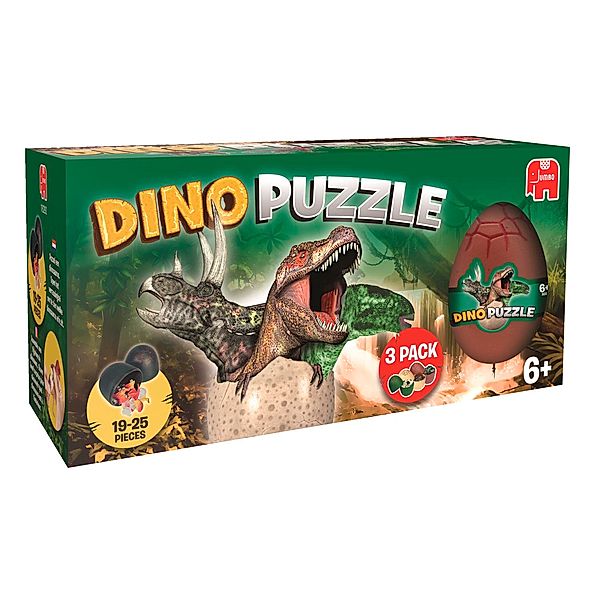 Puzzle Eier-Dinosaurier 3er Packung