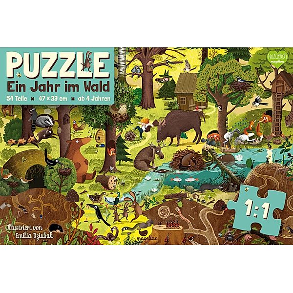 Magellan Verlag Puzzle EIN JAHR IM WALD - FRÜHLING 54-teilig