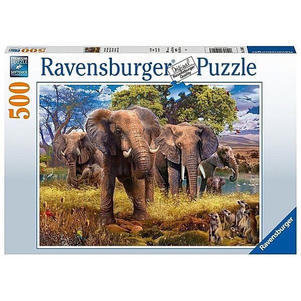 Ravensburger Verlag Puzzle ELEFANTENFAMILIE 500-teilig